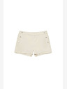 Moodo Cremefarbene Damen Shorts Moodo