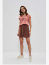 Moodo Braune Damen Shorts Moodo