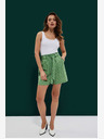 Moodo Grüne Damen Tupfen-Shorts Moodo