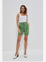 Moodo Grüne Damen Tupfen-Shorts Moodo