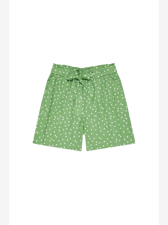 Moodo Grüne Damen Tupfen-Shorts Moodo
