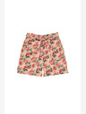 Moodo Beige geblümte Damen Shorts Moodo