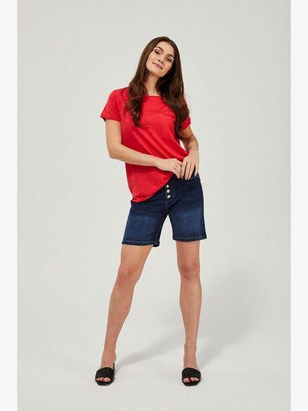 Moodo Dunkelblaue Damen Denim Shorts Moodo