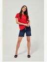Moodo Dunkelblaue Damen Denim Shorts Moodo