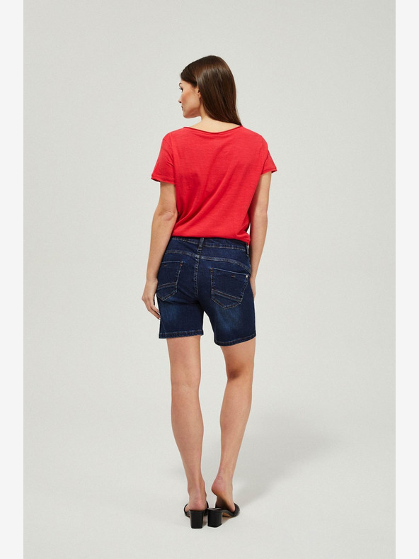 Moodo Dunkelblaue Damen Denim Shorts Moodo