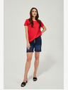 Moodo Dunkelblaue Damen Denim Shorts Moodo