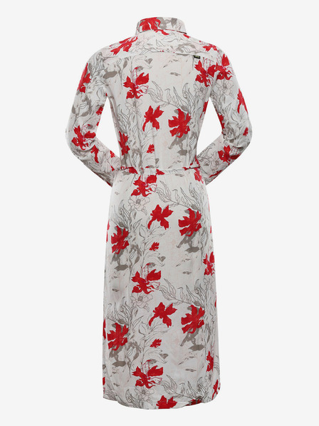 NAX Rot-weiß gemustertes Hemdkleid für Frauen NAX Cufewa