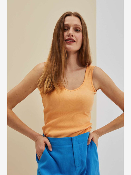 Moodo Moodo Orangefarbenes Tank-Top