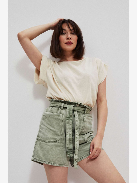 Moodo Grüne Moodo-Shorts für Damen