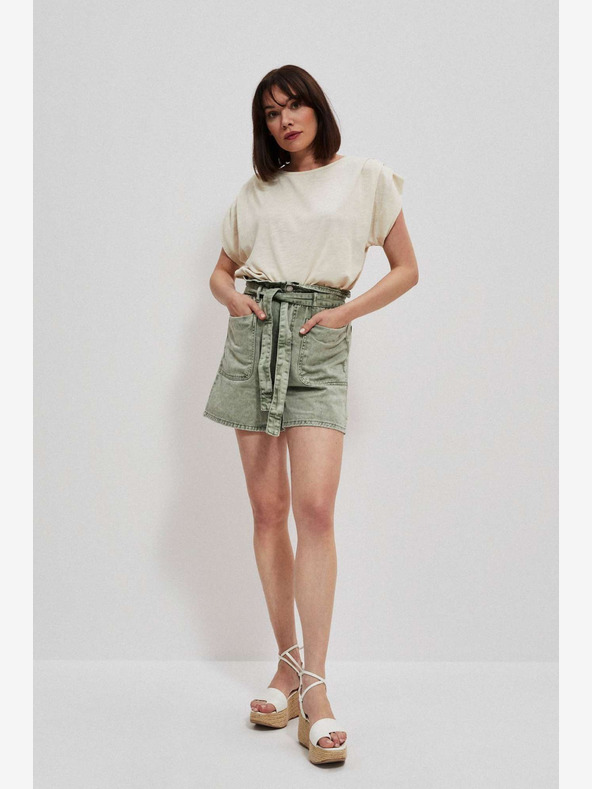 Moodo Grüne Moodo-Shorts für Damen