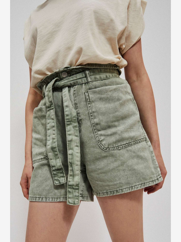 Moodo Grüne Moodo-Shorts für Damen