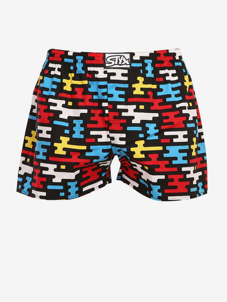 Styx Rot und schwarz gemusterte Styx-Shorts für Herren