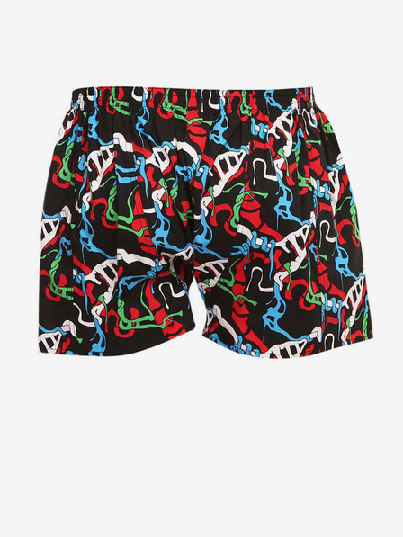 Styx Rot und schwarz gemusterte Styx-Shorts für Herren