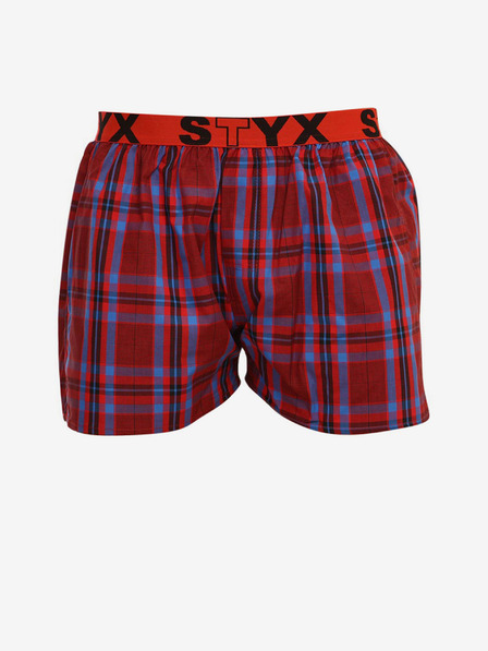 Styx Styx rot karierte Shorts für Männer