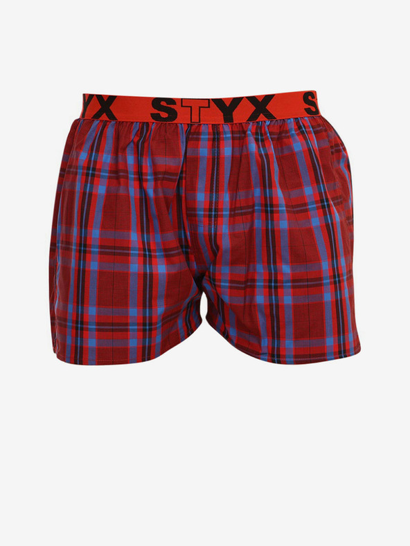 Styx Styx rot karierte Shorts für Männer