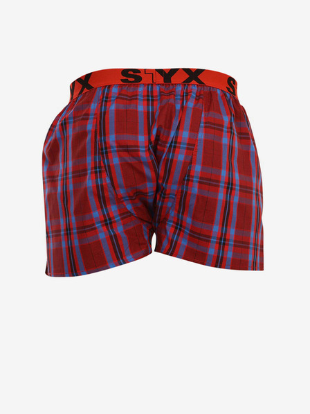 Styx Styx rot karierte Shorts für Männer