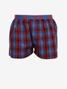 Styx Rot und blau karierte Herren-Shorts mit sportlichem Gummizug von Styx
