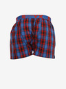 Styx Rot und blau karierte Herren-Shorts mit sportlichem Gummizug von Styx