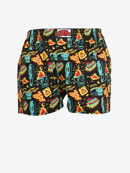 Styx Schwarz-gelb gemusterte Herrenshorts Styx art Toohot