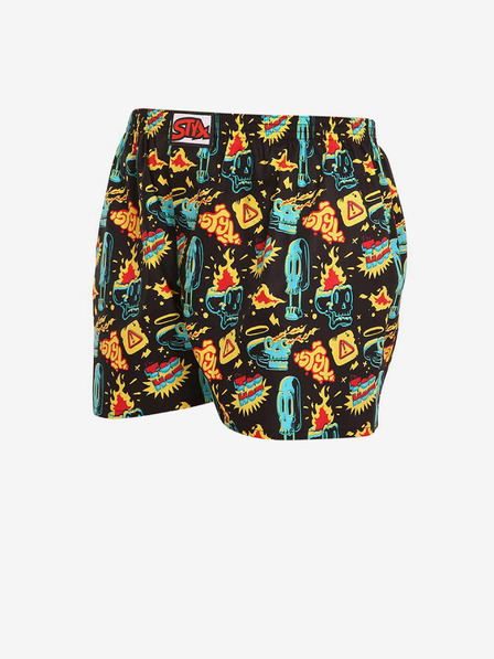 Styx Schwarz-gelb gemusterte Herrenshorts Styx art Toohot