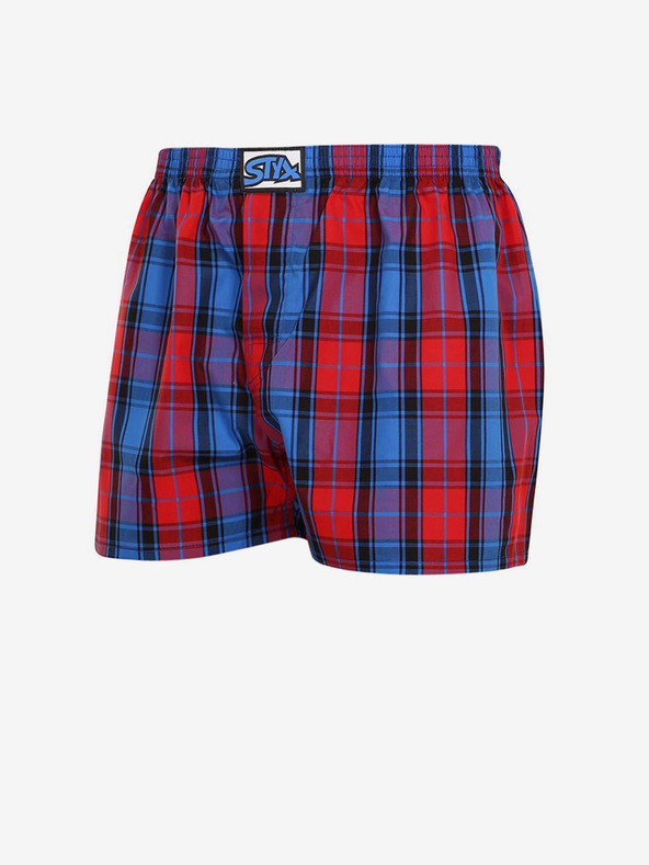 Styx Rot und blau karierte Shorts für Herren Styx