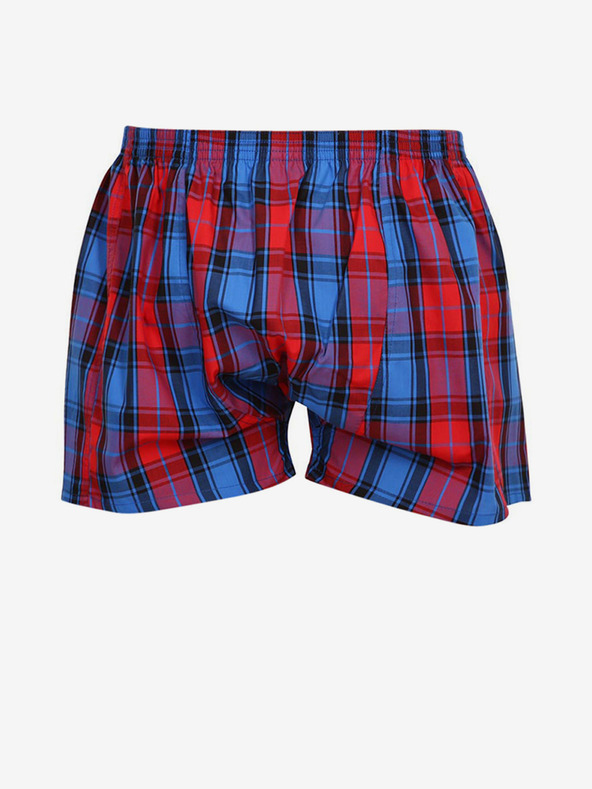 Styx Rot und blau karierte Shorts für Herren Styx