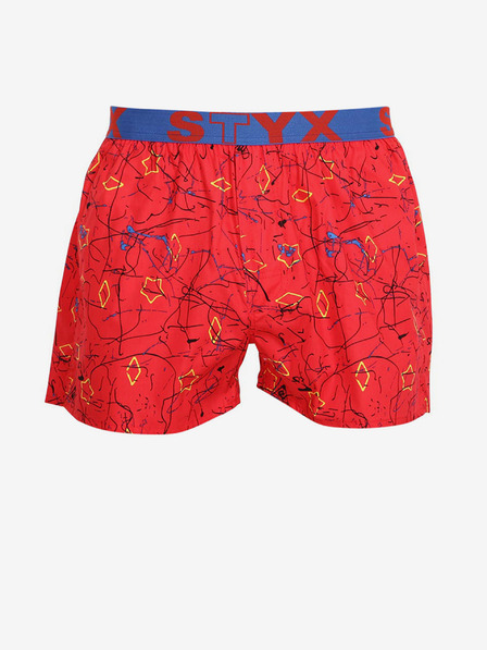 Styx Rote Herren-Shorts mit Sport-Gummizug Styx Art Jáchym