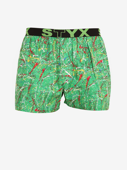 Styx Grüne Herren-Shorts mit sportlichem Gummizug Styx art Jáchym