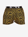 Styx Schwarz-gelbe Herren-Shorts mit Sport-Gummizug Styx Art Gatsby