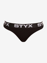 Styx Schwarzer Damen-Tanga mit Sport-Gummizug Styx