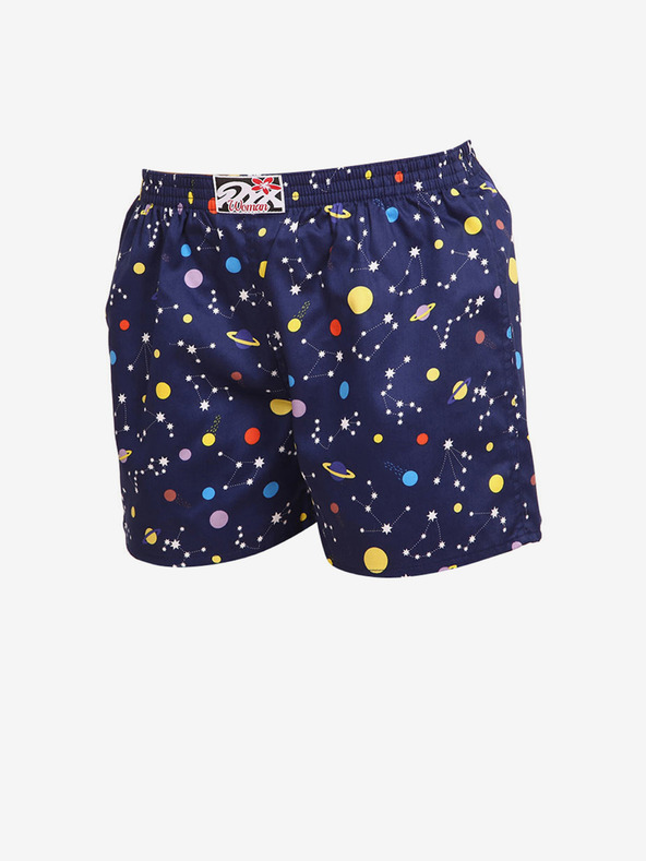Styx Dunkelblau gemusterte Damen-Schlafshorts Styx planets