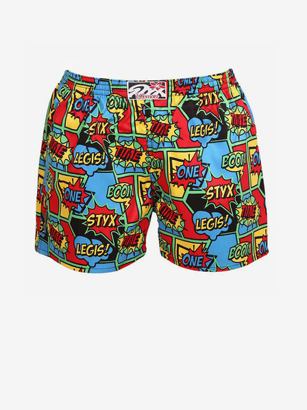 Styx Blau und rot gemusterte Damen-Schlafshorts Styx boom