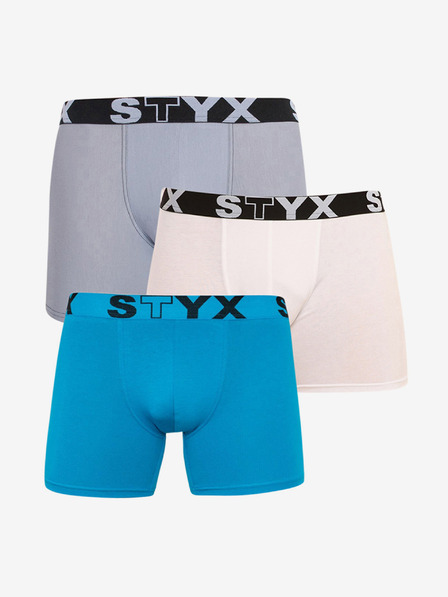 Styx Dreier-Set - Herren Boxershorts Styx lang sportlich elastisch mehrfarbig