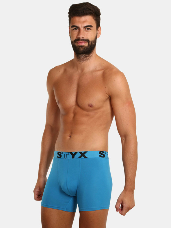 Styx Dreier-Set - Herren Boxershorts Styx lang sportlich elastisch mehrfarbig