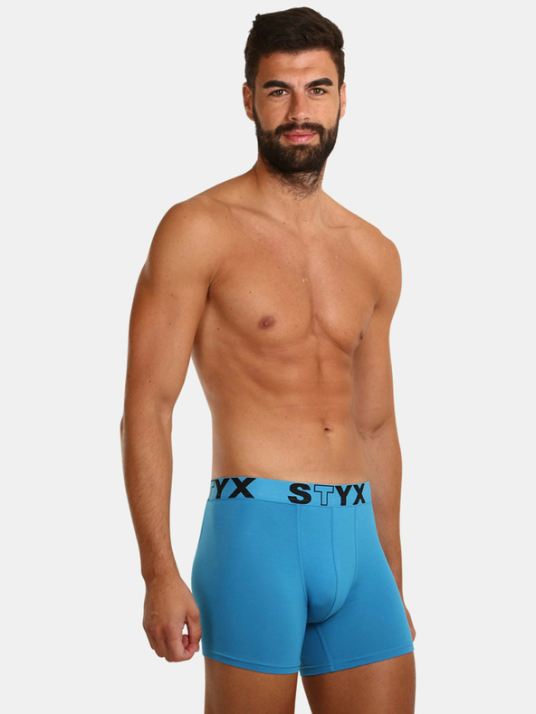 Styx Dreier-Set - Herren Boxershorts Styx lang sportlich elastisch mehrfarbig