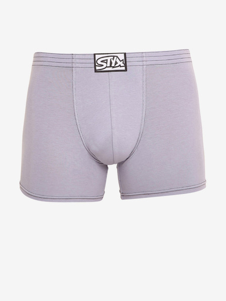 Styx Styx lange klassische Herren Boxershorts hellgrau