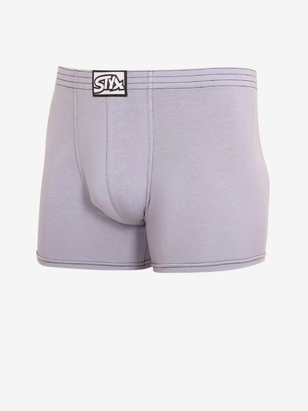 Styx Styx lange klassische Herren Boxershorts hellgrau