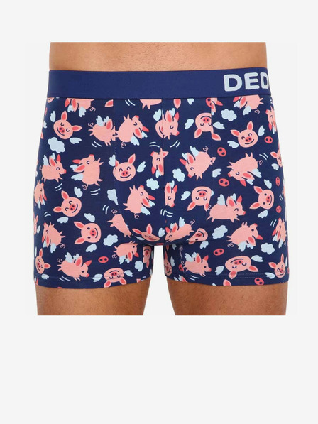 Dedoles Dunkelblaue lustige Herren Boxershorts Dedoles Flying Pigs