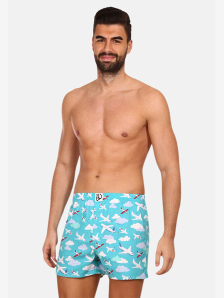 Dedoles Blaue fröhliche Herrenshorts Dedoles Flugzeuge und Wolken
