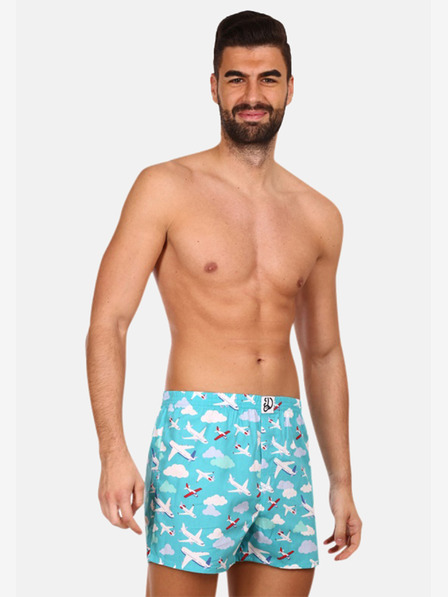 Dedoles Blaue fröhliche Herrenshorts Dedoles Flugzeuge und Wolken