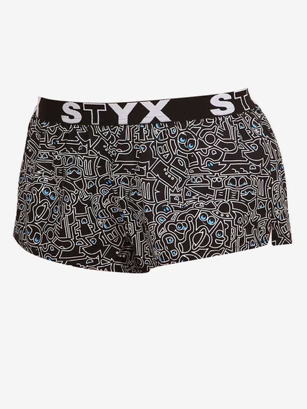 Styx Damen Styx Art Sport Shorts Gummi Doodle