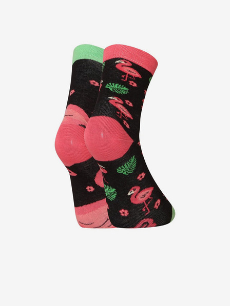 Dedoles Rosa und schwarze Kindersocken Dedoles Flamingos