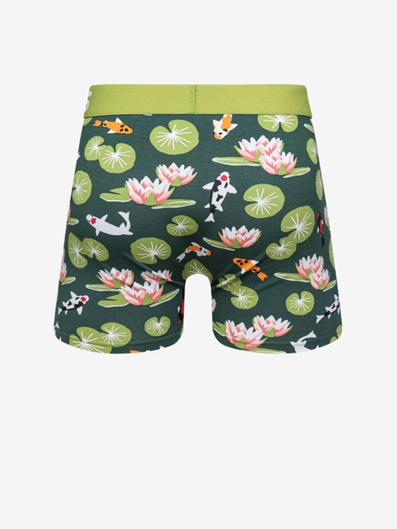 Dedoles Grüne fröhliche Herren-Boxershorts Dedoles Koi-Fisch und Seerosen