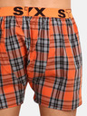 Styx Grau-orange karierte Shorts Styx für Herren