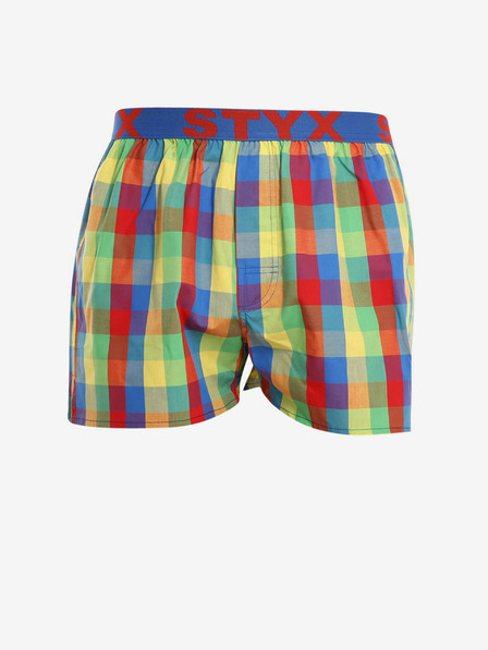 Styx Rot-grün karierte Styx Shorts für Männer
