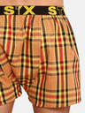 Styx Gelb-orange karierte Herren-Shorts Styx