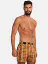 Styx Gelb-orange karierte Herren-Shorts Styx