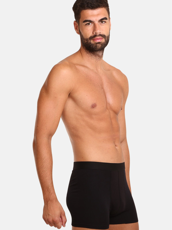 Nedeto Set mit sieben Herren-Boxershorts in schwarz Nedeto