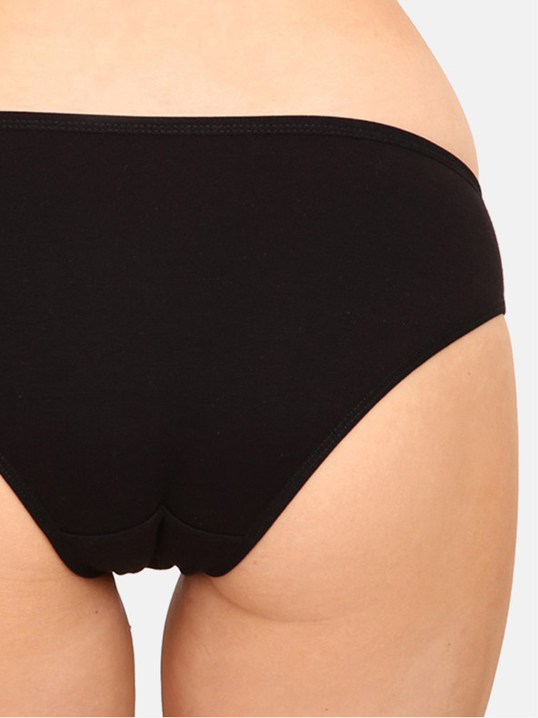 Nedeto Set mit fünf Damen-Boxershorts in schwarz Nedeto