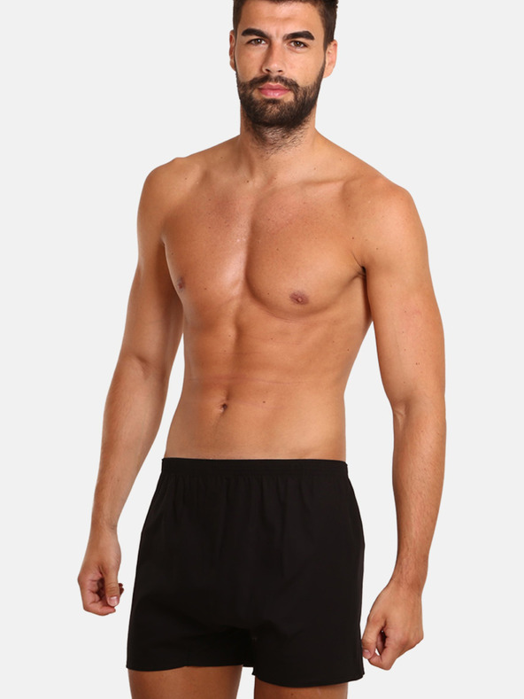 Nedeto Set mit sieben Herrenshorts in schwarz Nedeto